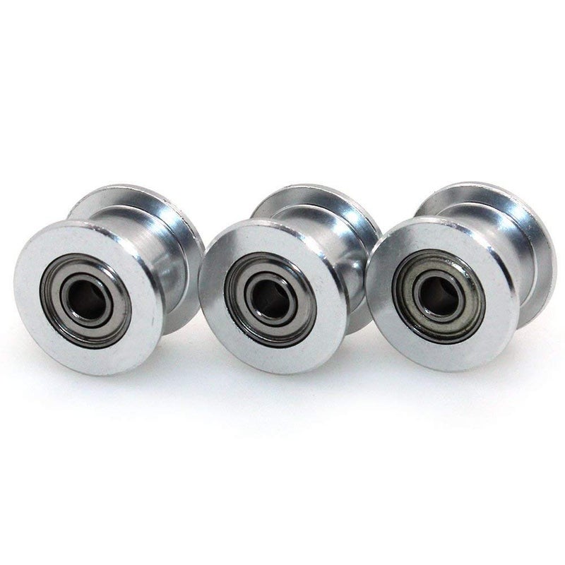 3Dman GT2 20 Toothless Bore 5mm Aluminum Timing Belt Idler Pulley for 6mm Width 3D Printers (10pcs) - Image 2